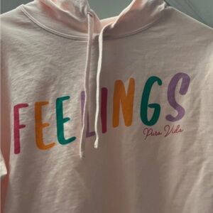 Pura Vida Pink and Orange Feelings Hoodie Sweatshirt